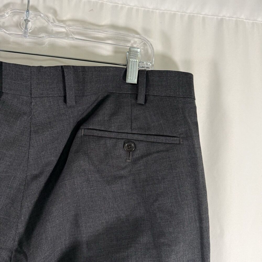 Lauren Ralph Lauren 37x30 Grey Wool Pleated Slash Pockets Total Comfort - Picture 8 of 9